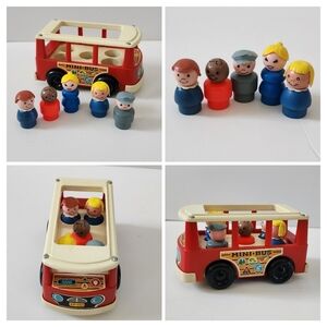 Vintage Fisher Price Little People Mini Bus